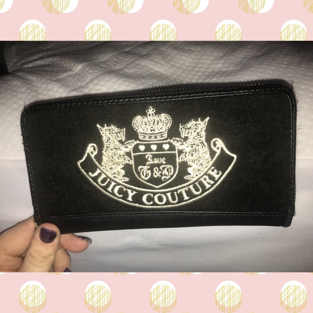 Juicy Couture Black Velour Wallet